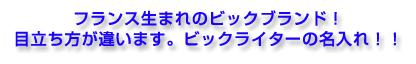 フランス生まれのビックブランド!目立ち方が違います。ビックライターの名入れ!!